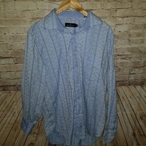 Bugatchi Flip Cuff Men's Button Down Shirt Large